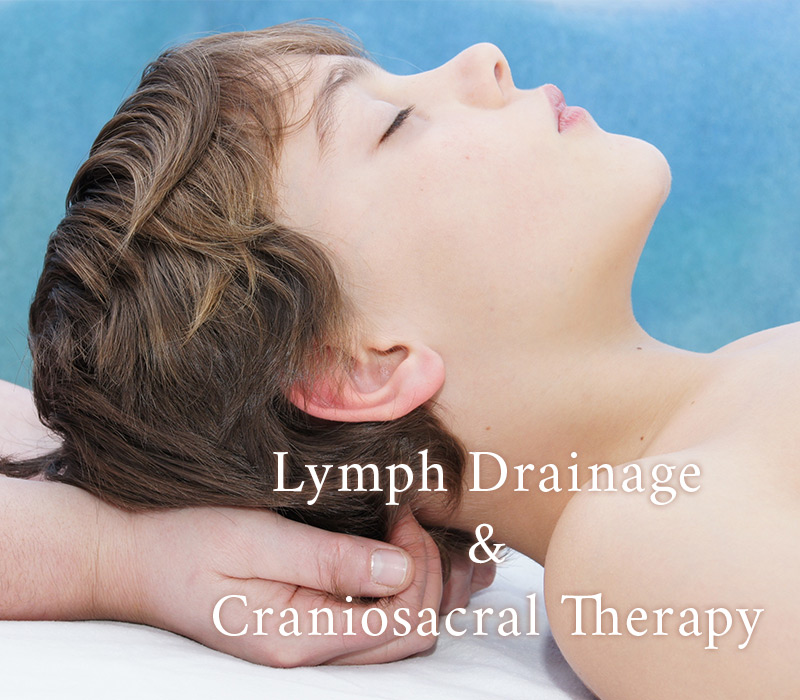 Picture of patient receiving craniosacral therapy and lymph drainage
